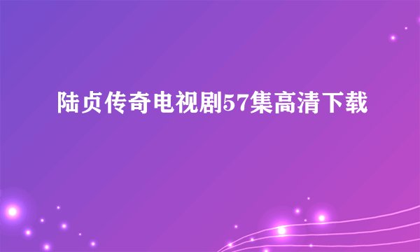 陆贞传奇电视剧57集高清下载