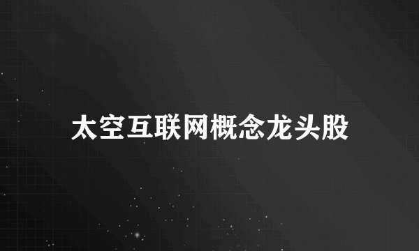 太空互联网概念龙头股
