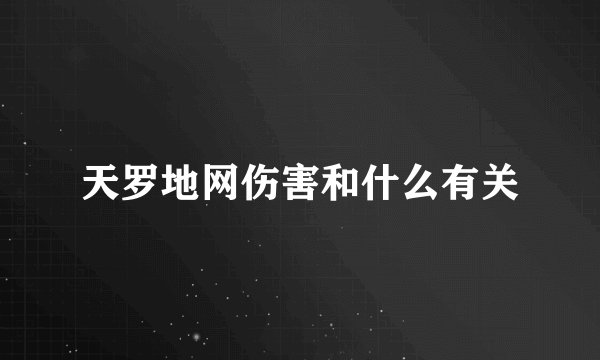 天罗地网伤害和什么有关