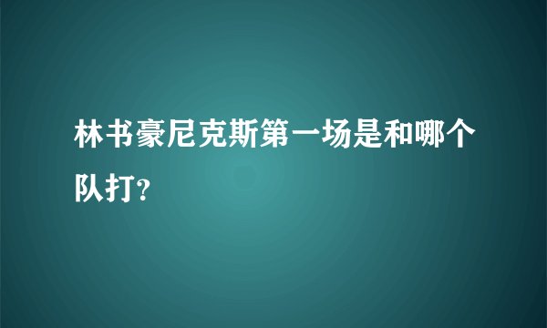 林书豪尼克斯第一场是和哪个队打？