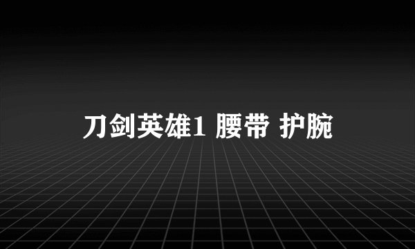 刀剑英雄1 腰带 护腕