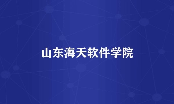 山东海天软件学院