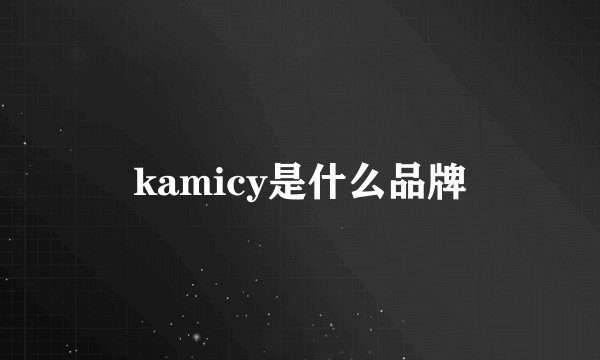 kamicy是什么品牌