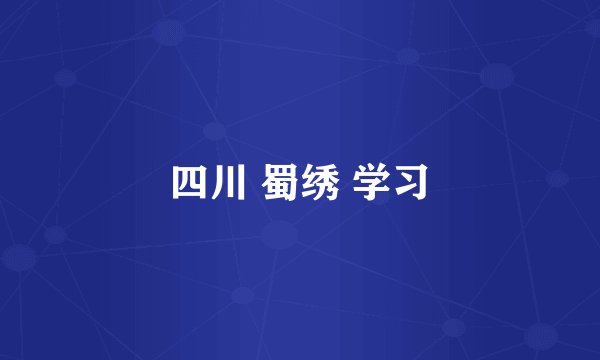 四川 蜀绣 学习