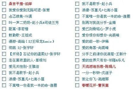 2012年的所有网络流行伤感歌曲