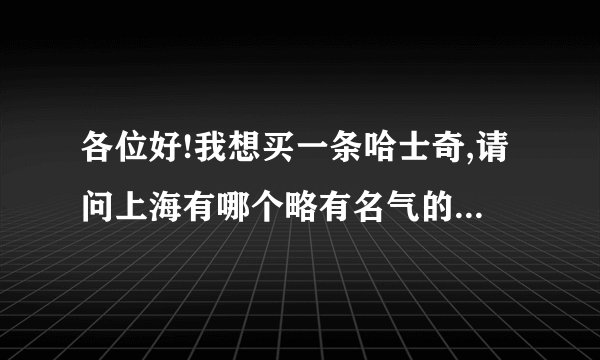 各位好!我想买一条哈士奇,请问上海有哪个略有名气的犬舍是专门繁殖哈士奇的!谢谢大家!