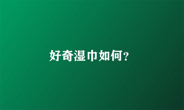 好奇湿巾如何？