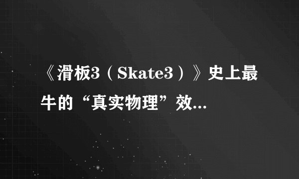《滑板3（Skate3）》史上最牛的“真实物理”效果 BUG重重惹欢笑