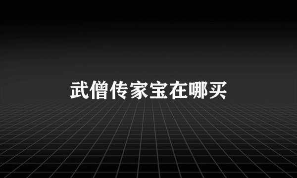 武僧传家宝在哪买