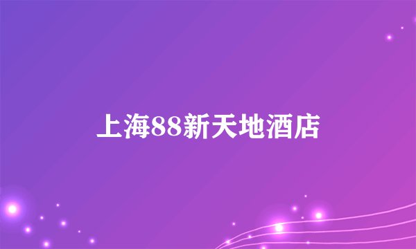 上海88新天地酒店
