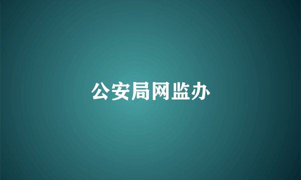 公安局网监办