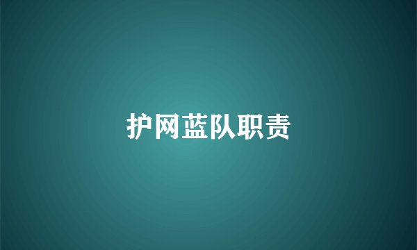 护网蓝队职责