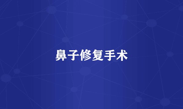 鼻子修复手术