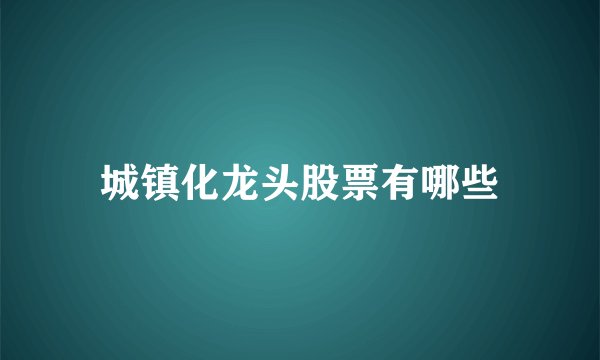 城镇化龙头股票有哪些