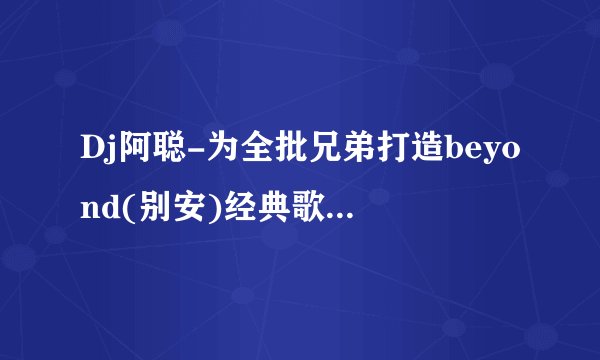 Dj阿聪-为全批兄弟打造beyond(别安)经典歌曲里面有什么歌