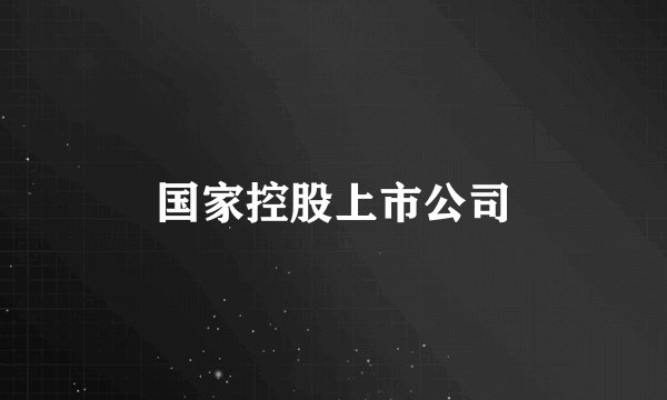 国家控股上市公司