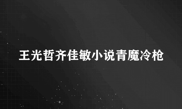 王光哲齐佳敏小说青魔冷枪