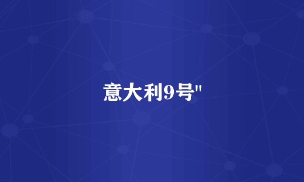 意大利9号