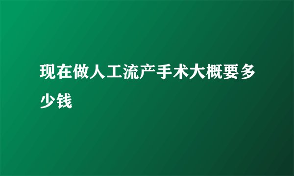 现在做人工流产手术大概要多少钱