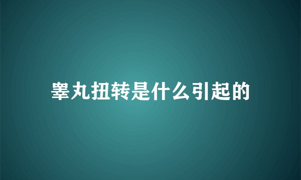 睾丸扭转是什么引起的