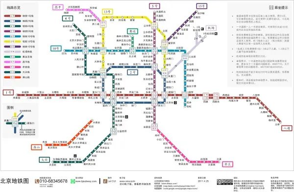 北京地铁线路图？