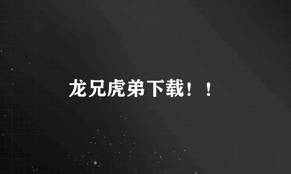 龙兄虎弟下载！！