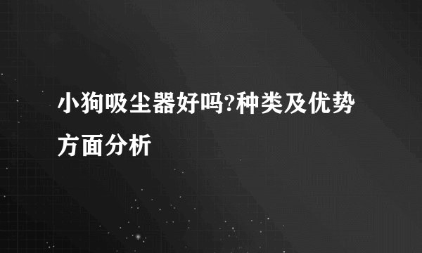 小狗吸尘器好吗?种类及优势方面分析