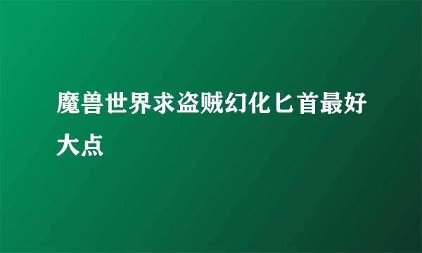 魔兽世界求盗贼幻化匕首最好大点