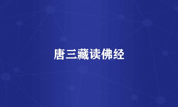 唐三藏读佛经