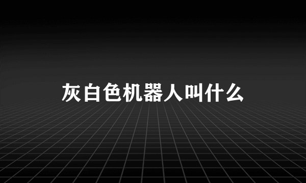 灰白色机器人叫什么