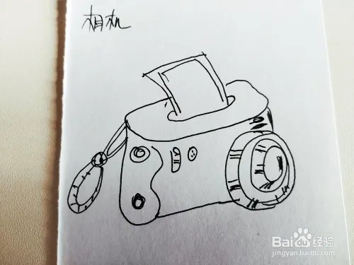 卡通相机简笔画怎么画？