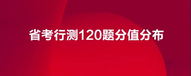 省考行测120题分值分布