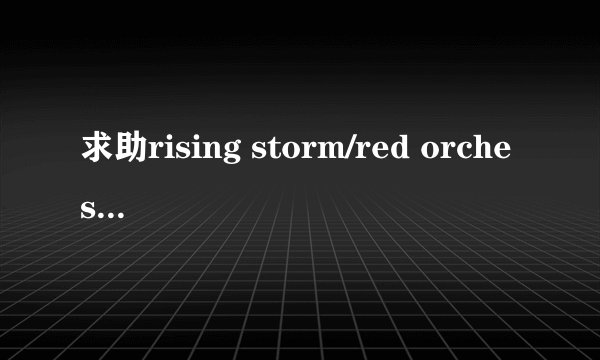 求助rising storm/red orchestra 2 multiplayer是不是没汉化