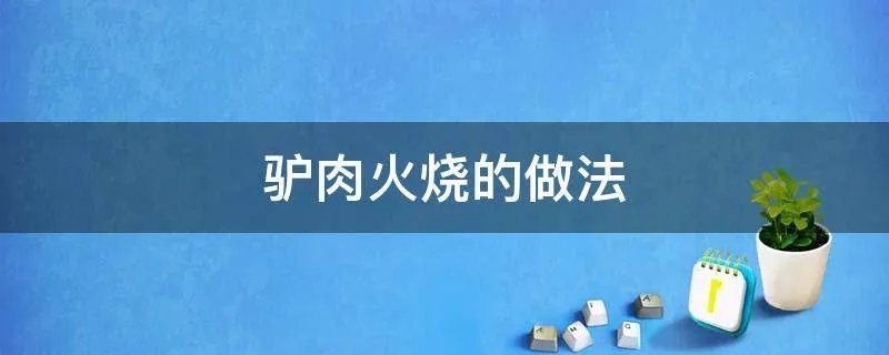 驴肉火烧的做法