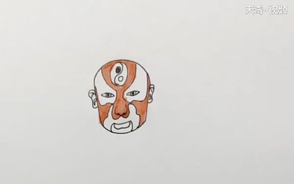 京剧脸谱怎么画简笔  画一个简单脸谱