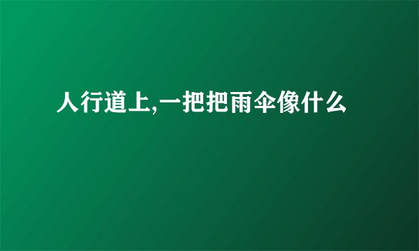 人行道上,一把把雨伞像什么