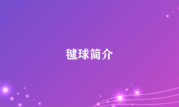 毽球简介