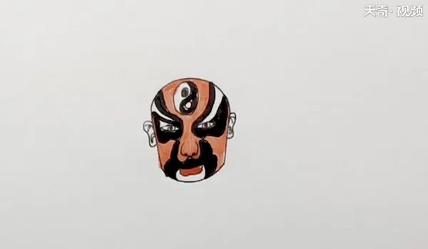 京剧脸谱怎么画简笔  画一个简单脸谱