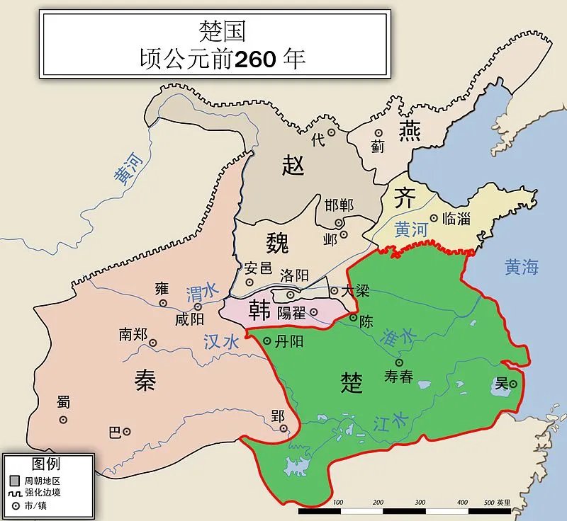 楚国地图范围？