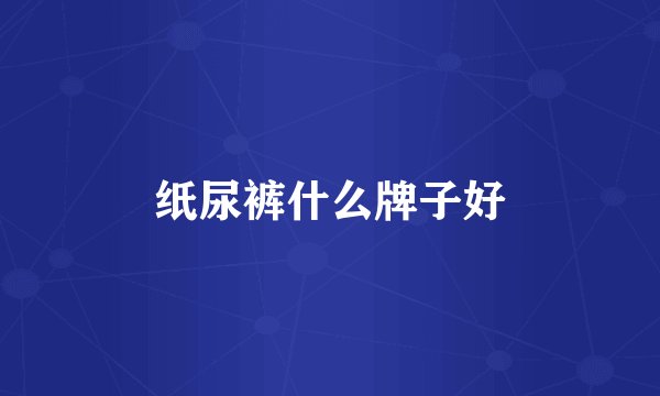纸尿裤什么牌子好