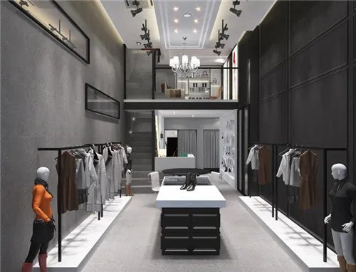 小型服装店室内装修效果图 2017服装店设计图片