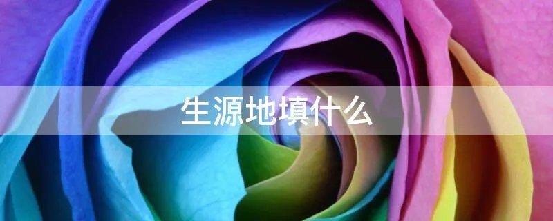 生源地填什么