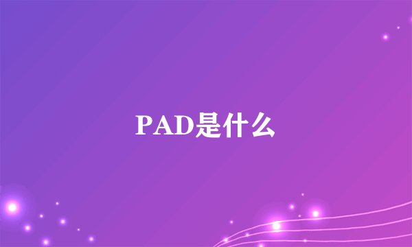 PAD是什么