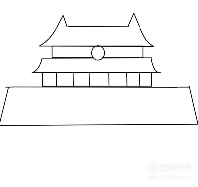 画天安门的简笔画?