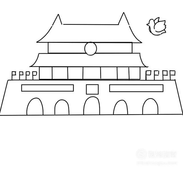 画天安门的简笔画?