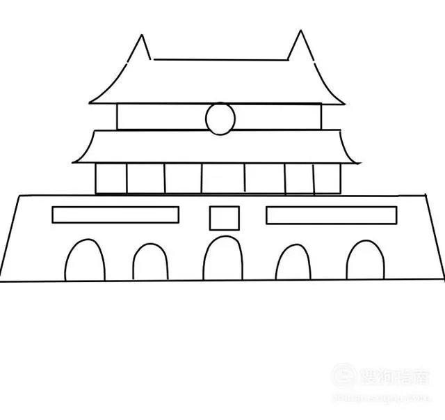 画天安门的简笔画?