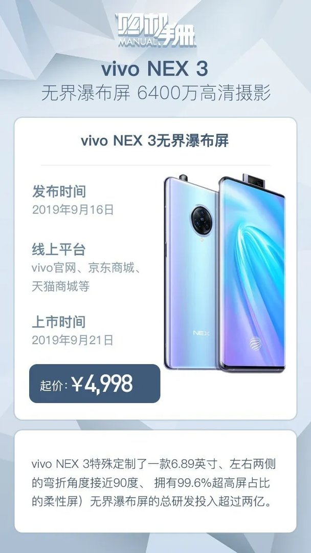 不只99.6%瀑布屏:vivo NEX 3硬核实力一篇看懂