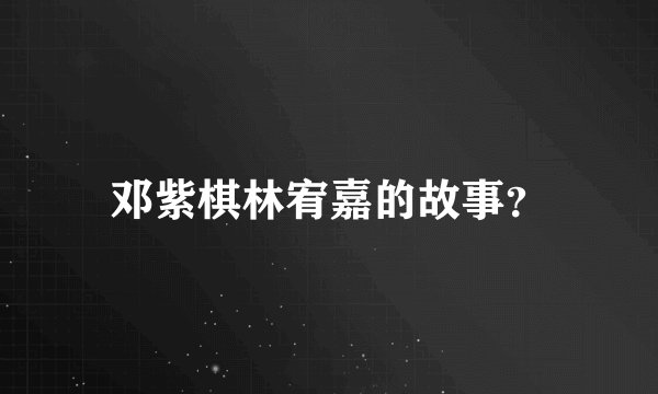 邓紫棋林宥嘉的故事？