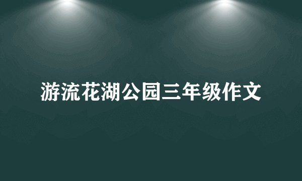 游流花湖公园三年级作文