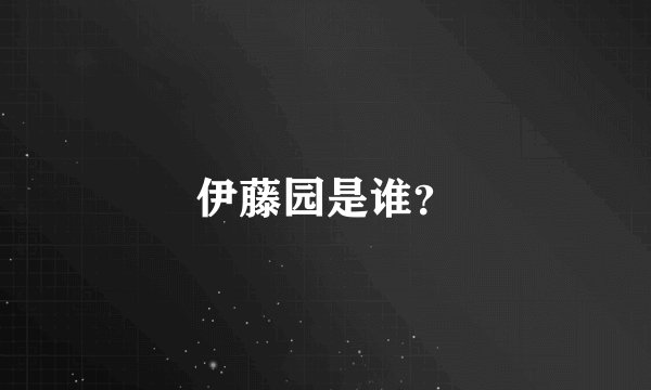伊藤园是谁？